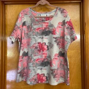 Denim & Co. Active French Terry Top - 2X